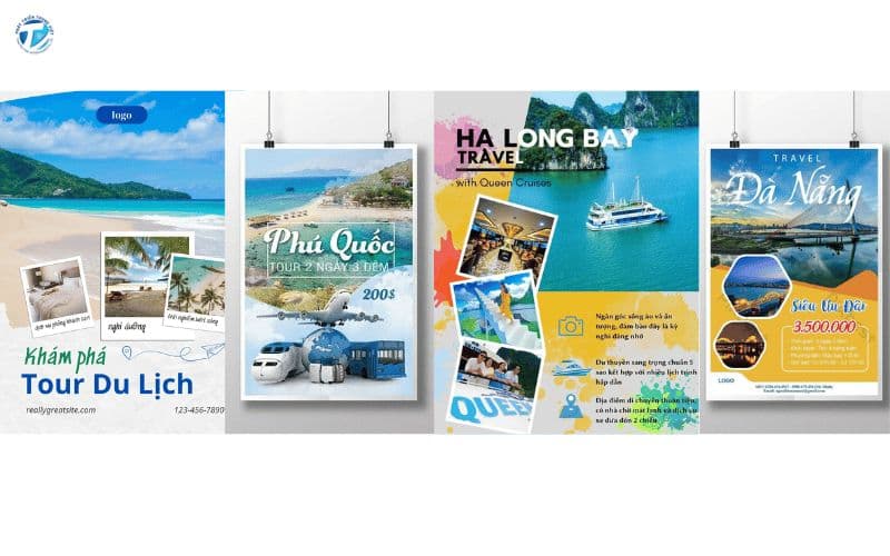 Hình ảnh áp phích quảng cáo du lịch trải nghiệm thiên nhiên hùng vĩ