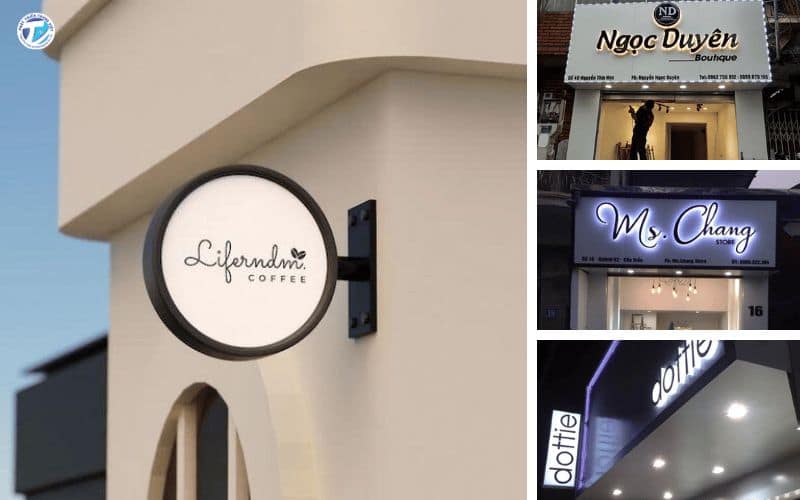 Hình ảnh bảng hiệu hộp đèn led mica gắn tường cho shop thời trang