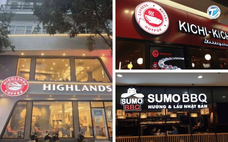 Hình ảnh biển quảng cáo của các thương hiệu nổi tiếng 