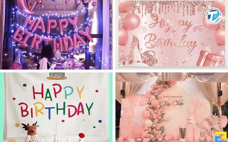 
Hình ảnh các chất liệu của phông nền sinh nhật đẹp