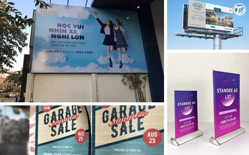 Hình ảnh các kích thước áp phích quảng cáo phổ biến nhất hiện nay