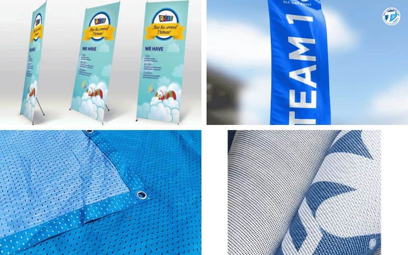 Hình ảnh các loại chất liệu phổ biến nhất được dùng để in băng rôn vải