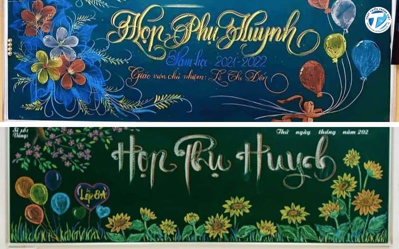 Hình ảnh các mẫu trang trí bảng họp phụ huynh ấn tượng 