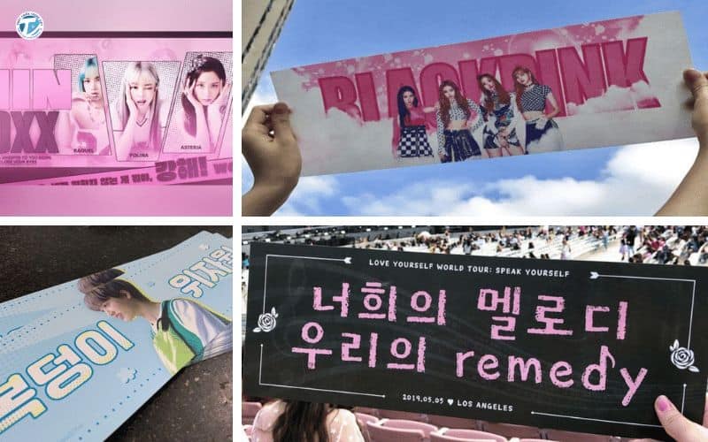 Hình ảnh in banner Kpop và ứng dụng trong văn hóa cổ vũ 