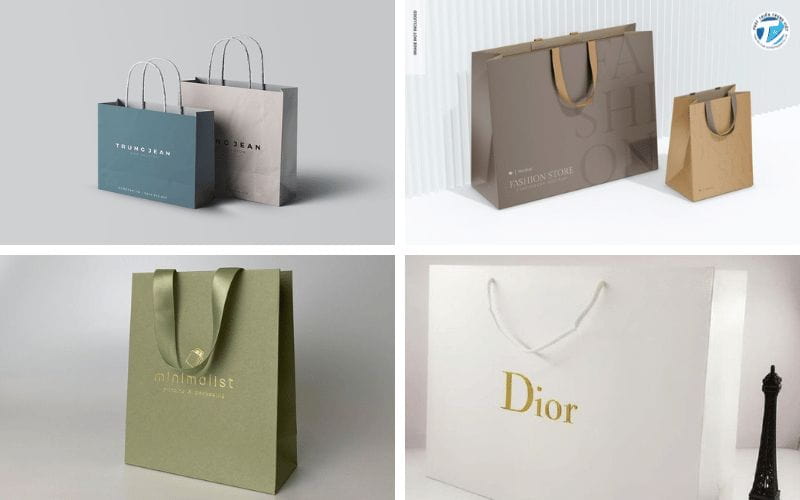Hình ảnh in túi giấy phong cách tối giản Minimalism