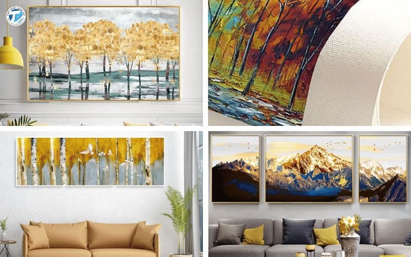 Hình ảnh mẫu tranh decor đẹp với giá in tranh canvas Hà Nội phải chăng
