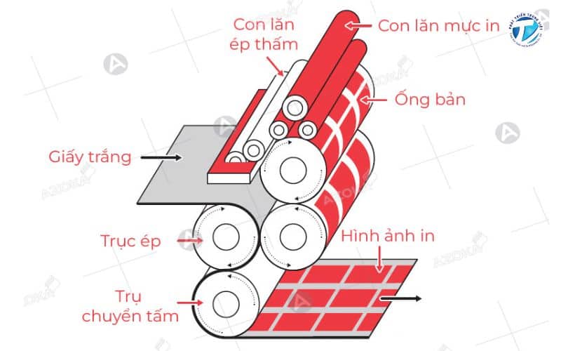 Hình ảnh sơ đồ quy trình in offset trên nhựa PVC