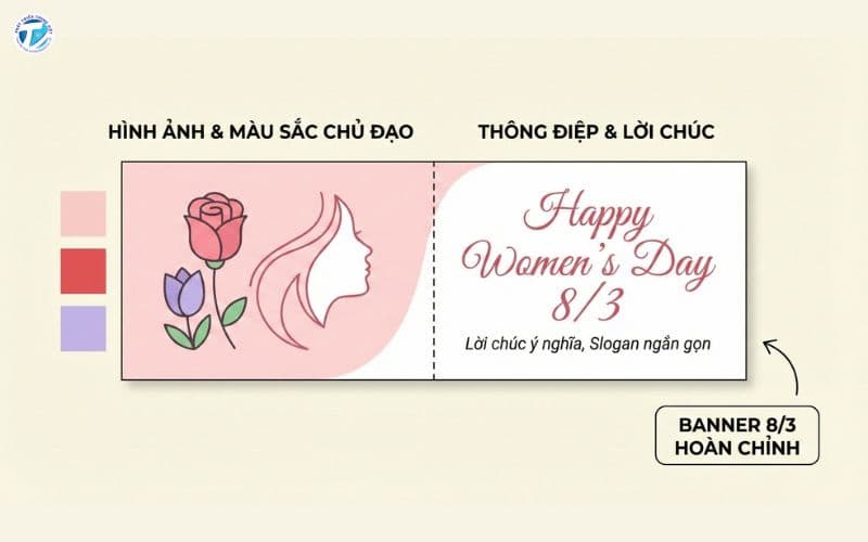 Hình ảnh thiết kế banner 8-3 từ ý tưởng đến thành phẩm