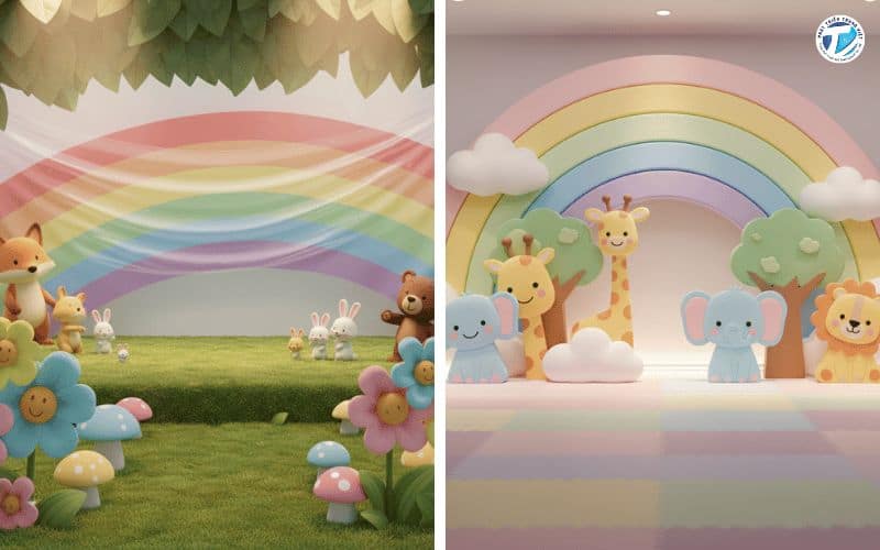 Hình ảnh trang trí sân khấu mầm non và học đường hiện nay