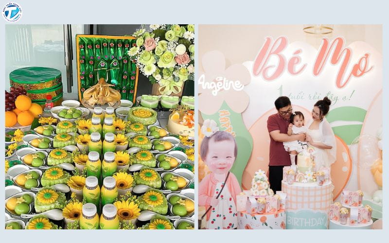 Lễ thôi nôi và tiệc sinh nhật 1 tuổi khác nhau về nghi thức tổ chức