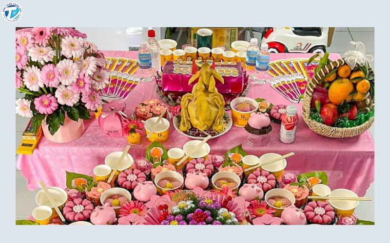 Mâm cúng Đức Ông và gia tiên